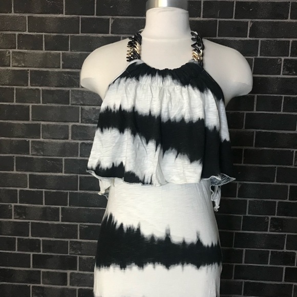 TIE DYE HALTER TOP MAXI DRESS - Picture 4 of 15